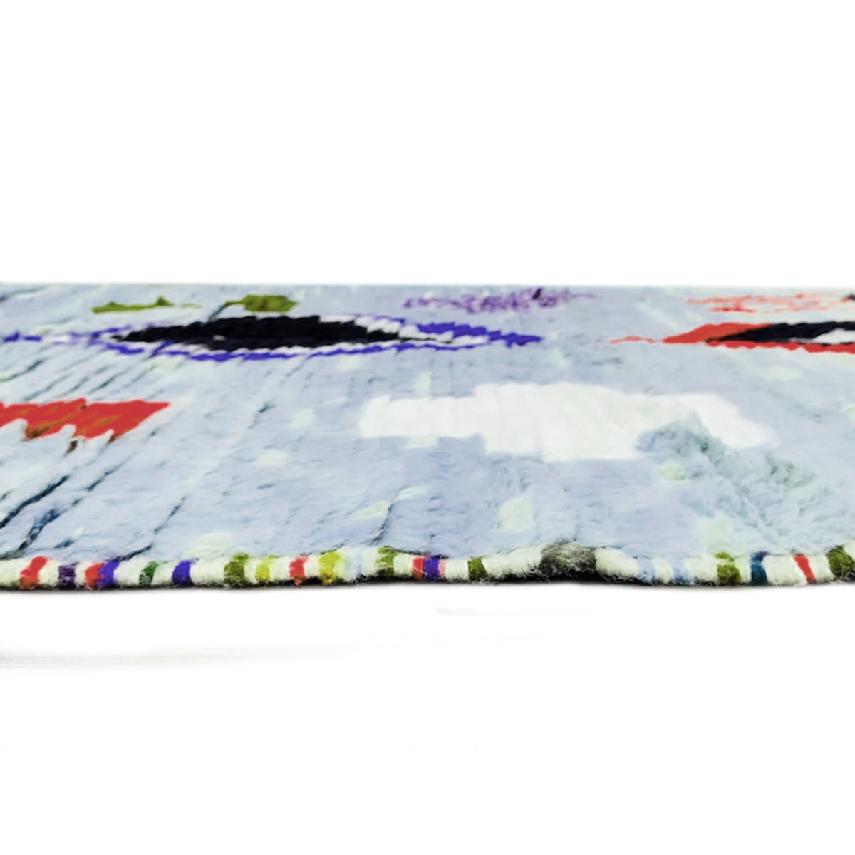 Attractive Blue Color Diamond Textured Hand Tufted Area Rug - Indian Rug Store Attractive Blue Color Diamond Textured Hand Tufted Area Rug - Indian Rug Store