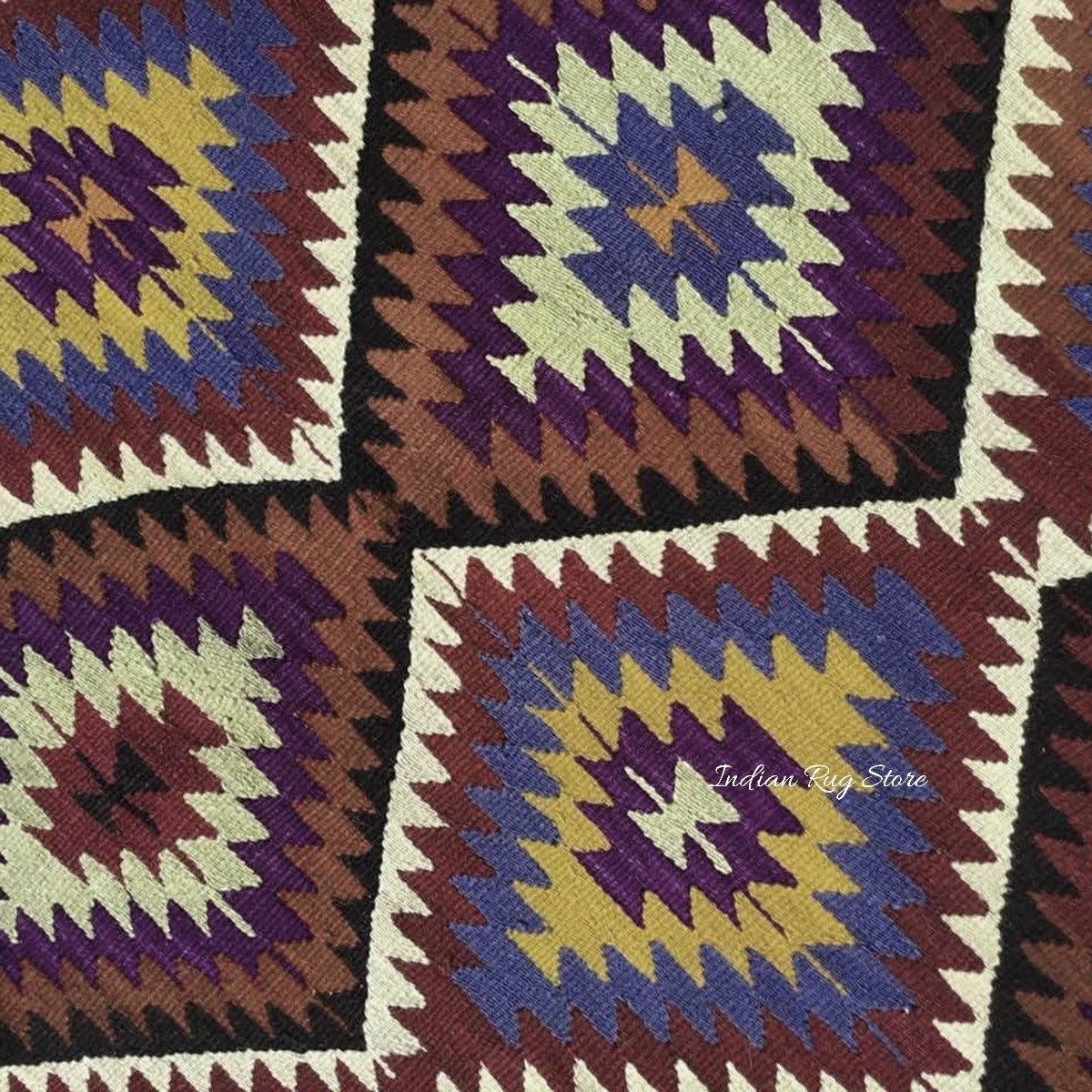 Dining Room Decor Hand Woven Multicolor Wool Rug - Indian Rug Store Dining Room Decor Hand Woven Multicolor Wool Rug - Indian Rug Store