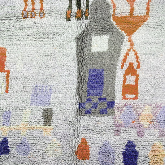 Tappeto per interni blu, ecologico, fatto a mano in stile fattoria Tappeto per interni blu, ecologico, fatto a mano in stile fattoria