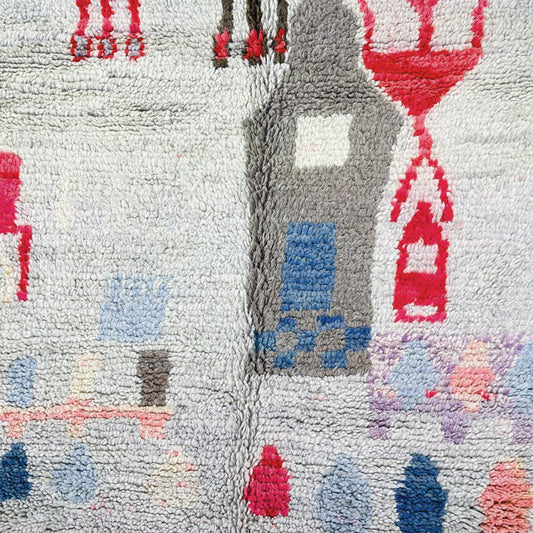 Tappeto per interni blu, ecologico, fatto a mano in stile fattoria Tappeto per interni blu, ecologico, fatto a mano in stile fattoria