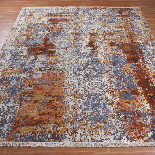 Tappeto moderno grande, ecologico, alla moda, annodato a mano Tappeto moderno grande, ecologico, alla moda, annodato a mano