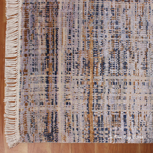 Alfombra marrón para sala de estar y dormitorio con mechones hechos a mano en lana Alfombra marrón para sala de estar y dormitorio con mechones hechos a mano en lana