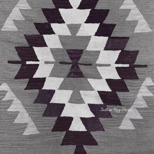 Alfombra de yute tejida a mano en lana multicolor gris para decoración de comedor Alfombra de yute tejida a mano en lana multicolor gris para decoración de comedor