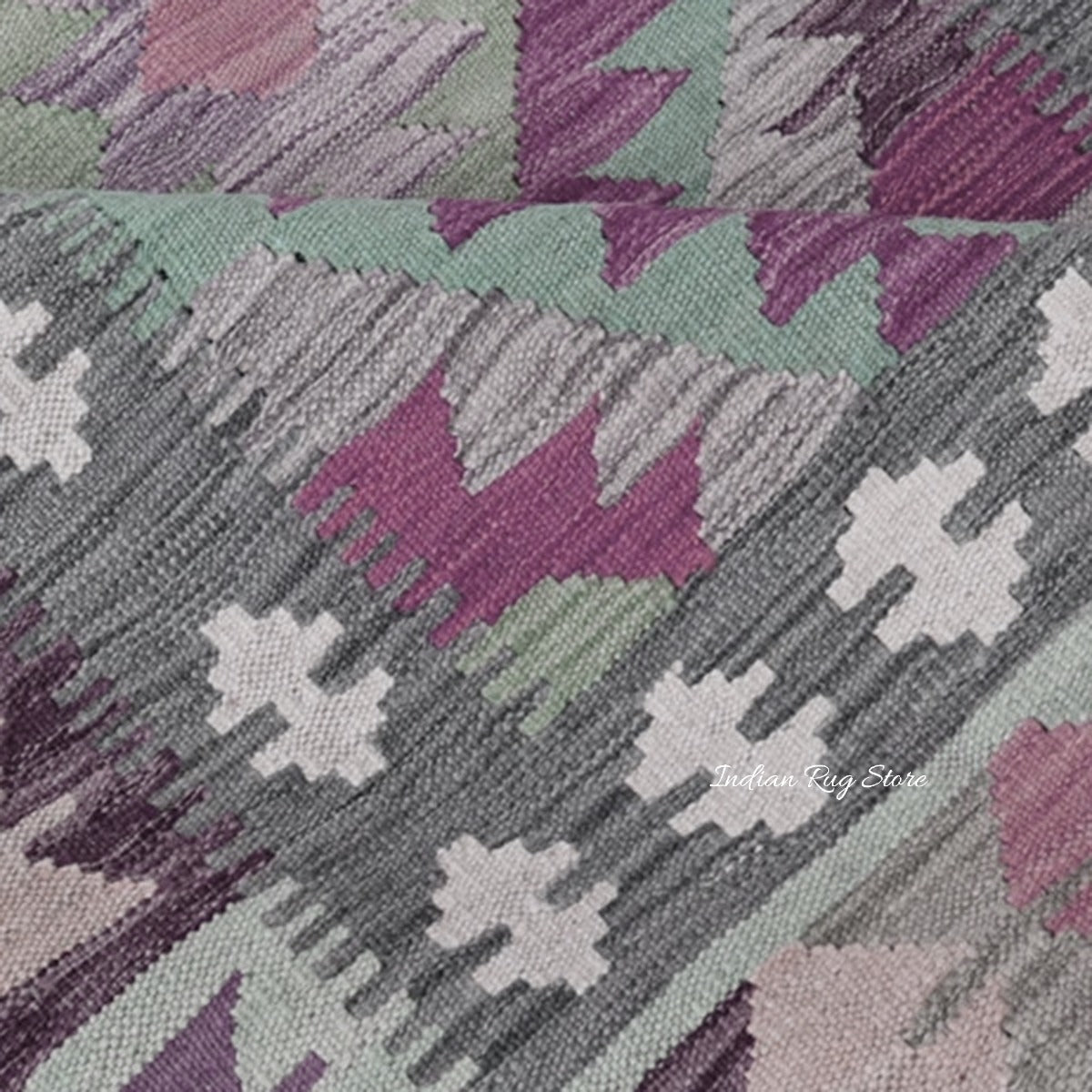 Dining Room Decor Hand Woven Gray Wool Jute Rug - Indian Rug Store Dining Room Decor Hand Woven Gray Wool Jute Rug - Indian Rug Store