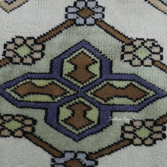 Decorazione per sala da pranzo Tappeto in juta di lana intrecciata a mano grigio multicolore Decorazione per sala da pranzo Tappeto in juta di lana intrecciata a mano grigio multicolore