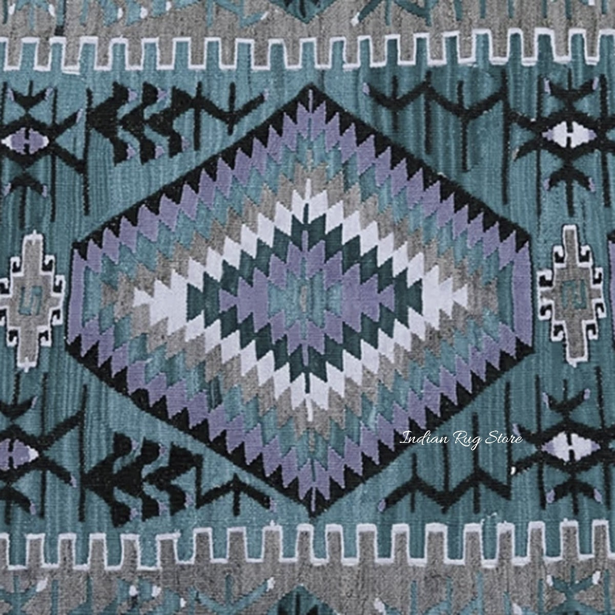 Dining Room Decor Hand Woven Gray Wool Jute Rug - Indian Rug Store Dining Room Decor Hand Woven Gray Wool Jute Rug - Indian Rug Store