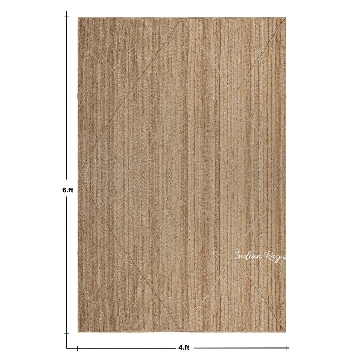 Geometric Hand Braided Beige Farm House Decor Jute Rug - Indian Rug Store Geometric Hand Braided Beige Farm House Decor Jute Rug - Indian Rug Store