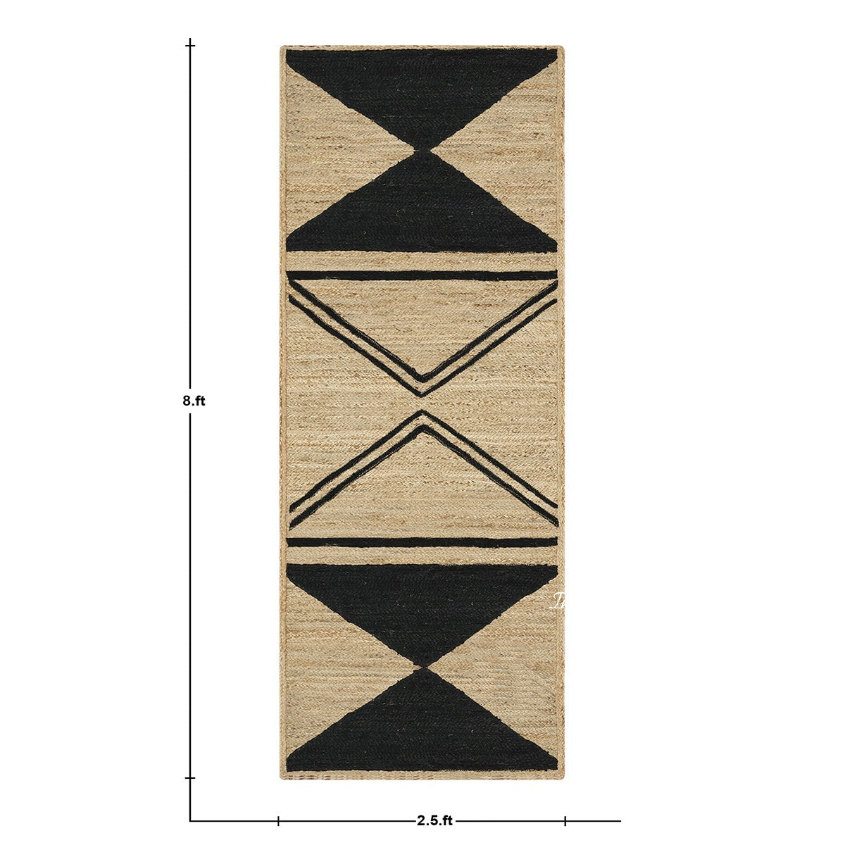 Black Beige Hand Braided Geometric Farm House Decor Jute Dhurries - Indian Rug Store Black Beige Hand Braided Geometric Farm House Decor Jute Dhurries - Indian Rug Store