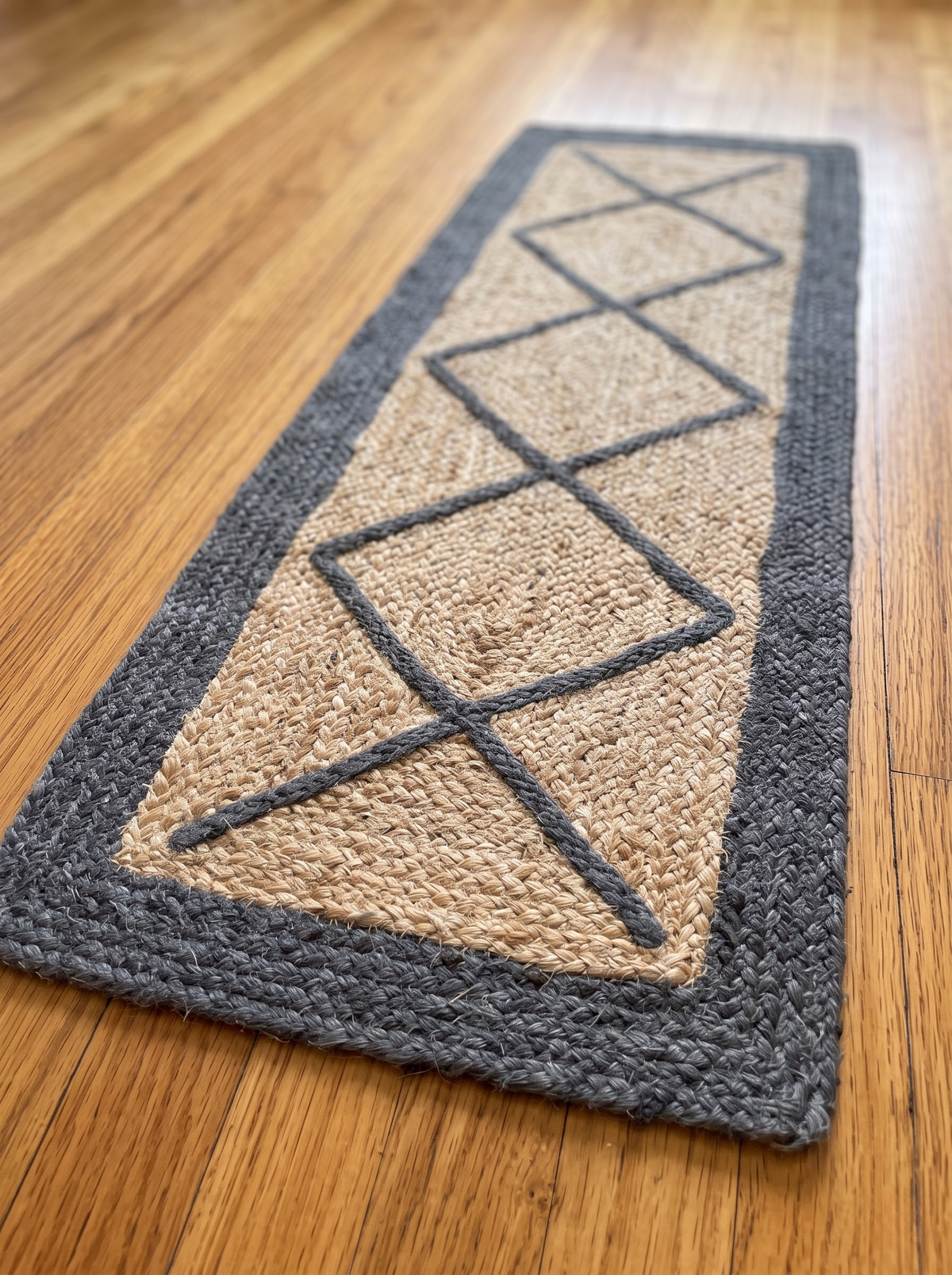 Braided Natural Jute Stair Treads, Diamond Lattice Farmhouse Stair Mats Braided Natural Jute Stair Treads, Diamond Lattice Farmhouse Stair Mats