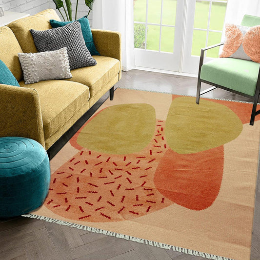 Tappeto moderno in cotone con bordo ecologico multicolore Farmhouse DGP-27 Tappeto moderno in cotone con bordo ecologico multicolore Farmhouse DGP-27