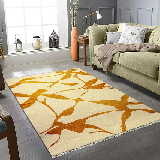 Bellissimo tappeto di cotone indiano alla moda fatto a mano beige DGP-35 Bellissimo tappeto di cotone indiano alla moda fatto a mano beige DGP-35