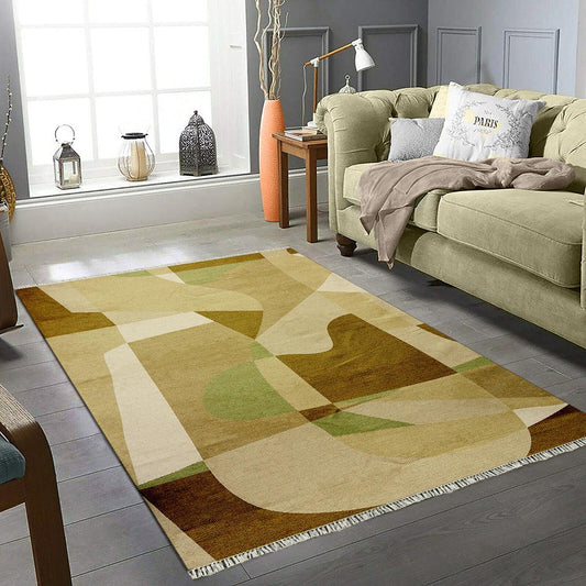 Tappeto in cotone di tendenza fatto a mano marrone indiano DGP-39 Tappeto in cotone di tendenza fatto a mano marrone indiano DGP-39