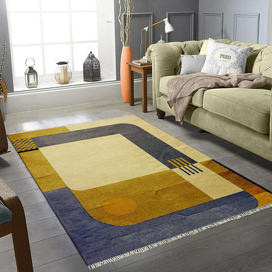 Tappeto in cotone floreale fatto a mano multicolore ecologico DGP-43 Tappeto in cotone floreale fatto a mano multicolore ecologico DGP-43