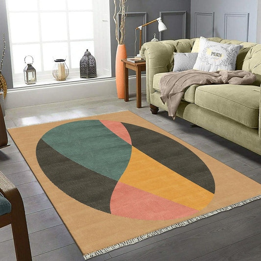 Tappeto da esterno in cotone multicolore lavabile fatto a mano DGP-46 Tappeto da esterno in cotone multicolore lavabile fatto a mano DGP-46