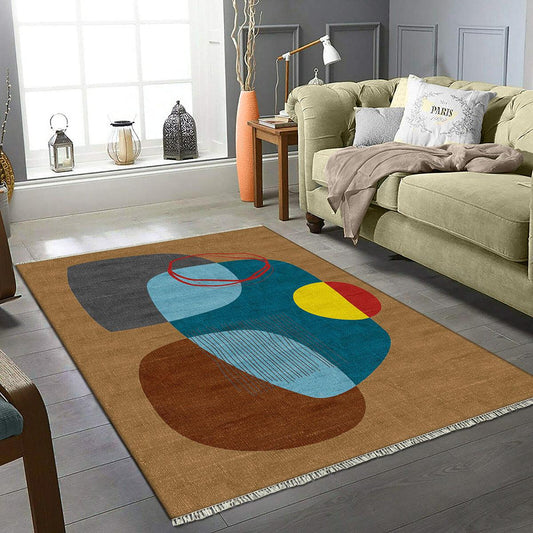 Tappeto moderno multicolore fatto a mano in cotone per soggiorno DGP-62 Tappeto moderno multicolore fatto a mano in cotone per soggiorno DGP-62