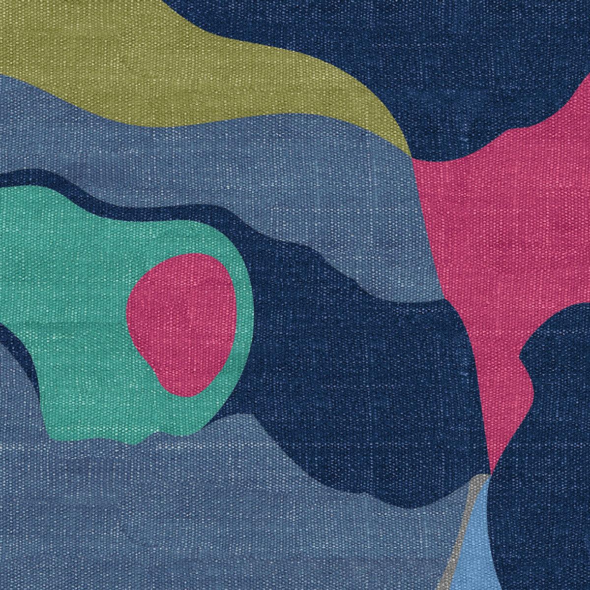 Abstract Multicolor Handmade Modern Living Room Cotton Area Rug DGP-70 - Indian Rug Store Abstract Multicolor Handmade Modern Living Room Cotton Area Rug DGP-70 - Indian Rug Store