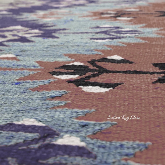 Alfombra de yute y lana tejida a mano con motivos geométricos en color negro y multicolor para la sala de estar Alfombra de yute y lana tejida a mano con motivos geométricos en color negro y multicolor para la sala de estar