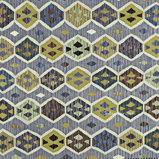 Alfombra de yute y lana tejida a mano con motivos geométricos en color negro y multicolor para la sala de estar Alfombra de yute y lana tejida a mano con motivos geométricos en color negro y multicolor para la sala de estar