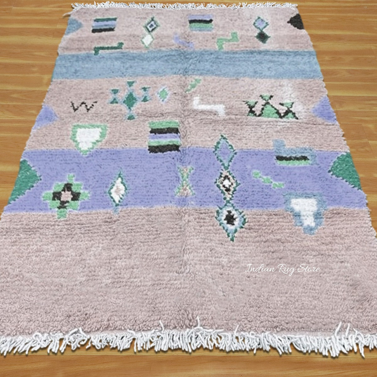 Eco Friendly Hand Tufted Beautiful Textured Blue Area Rug - Indian Rug Store Eco Friendly Hand Tufted Beautiful Textured Blue Area Rug - Indian Rug Store