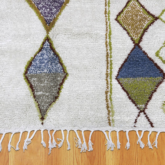 Tappeto per interni blu, ecologico, fatto a mano in stile fattoria Tappeto per interni blu, ecologico, fatto a mano in stile fattoria