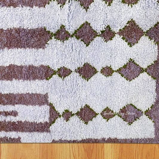 Tappeto per interni blu, ecologico, fatto a mano in stile fattoria Tappeto per interni blu, ecologico, fatto a mano in stile fattoria