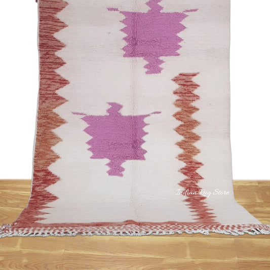 Tappeto per interni blu, ecologico, fatto a mano in stile fattoria Tappeto per interni blu, ecologico, fatto a mano in stile fattoria