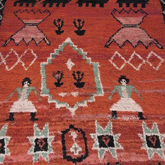 Living Room Hand Tufted Brick Color Area Rug Living Room Hand Tufted Brick Color Area Rug