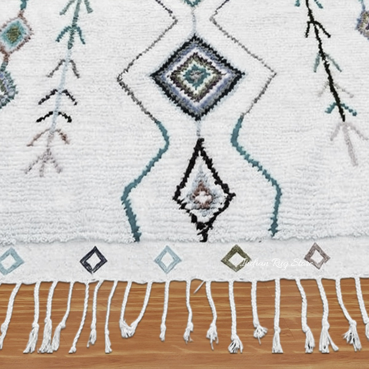 Diamond Textured Hand Tufted Area Rug - Indian Rug Store