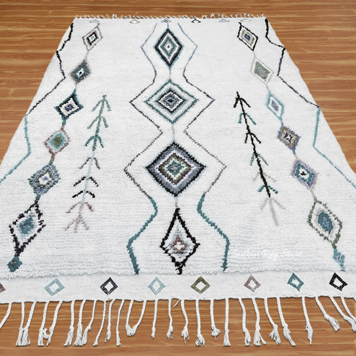 Diamond Textured Hand Tufted Area Rug - Indian Rug Store Diamond Textured Hand Tufted Area Rug - Indian Rug Store