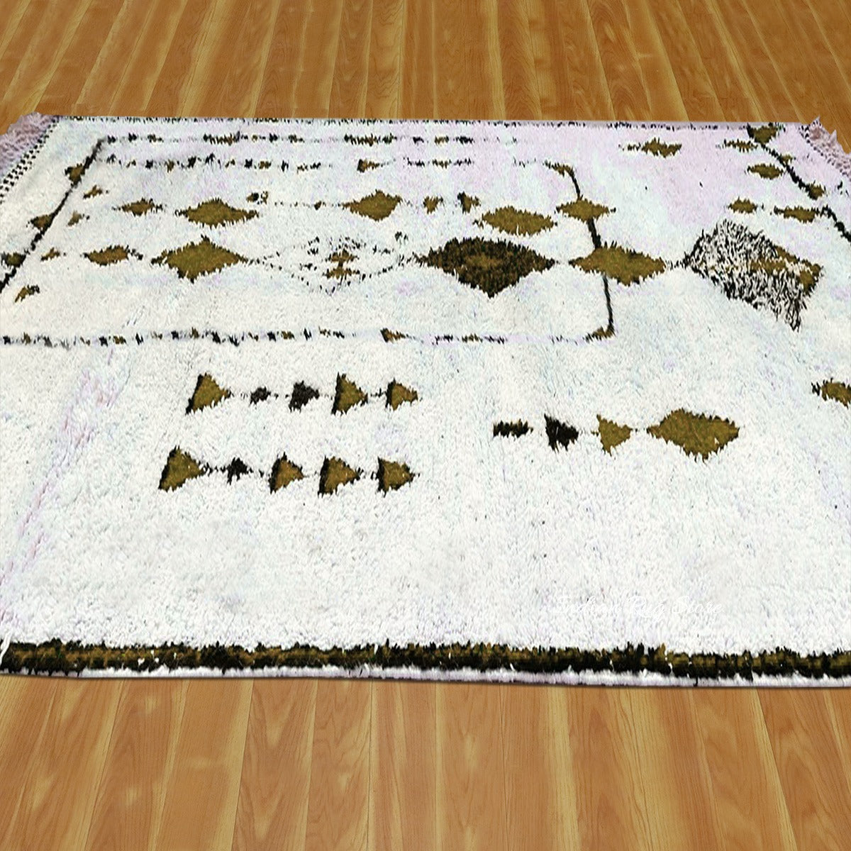 Diamond Textured Hand Tufted Olive Color Area Rug - Indian Rug Store Diamond Textured Hand Tufted Olive Color Area Rug - Indian Rug Store