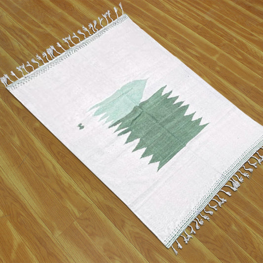 Tappeto da pranzo multicolore in lana fatto a mano, grande, tuftato a mano Tappeto da pranzo multicolore in lana fatto a mano, grande, tuftato a mano