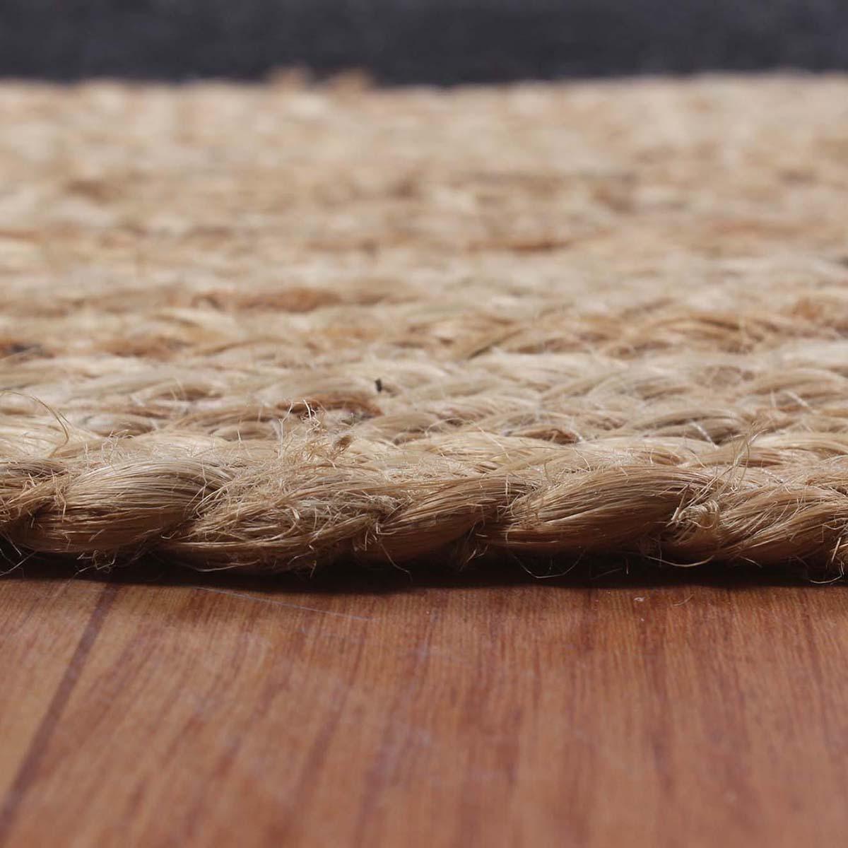 Geometric Beige Black Hand Braided Living Area Decor Jute Rug - Indian Rug Store Geometric Beige Black Hand Braided Living Area Decor Jute Rug - Indian Rug Store