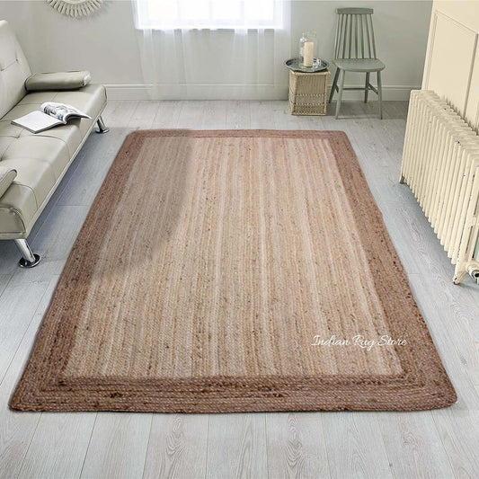 Tappeto d'ingresso in juta intrecciato a mano, motivo geometrico beige Tappeto d'ingresso in juta intrecciato a mano, motivo geometrico beige