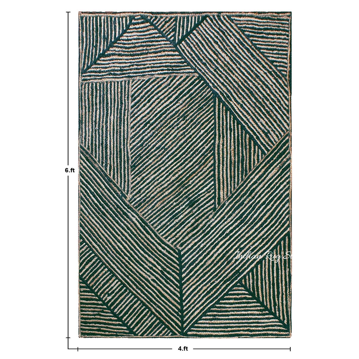 Natural Fiber Green Beige Hand Braided Outdoor Jute Area Rug - Indian Rug Store Natural Fiber Green Beige Hand Braided Outdoor Jute Area Rug - Indian Rug Store