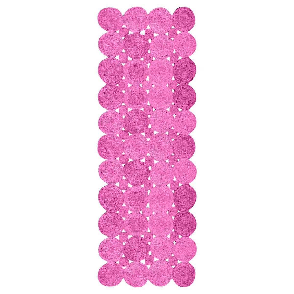 Pink Hand Braided Beautiful Indoor Jute Area Rug - Indian Rug Store Pink Hand Braided Beautiful Indoor Jute Area Rug - Indian Rug Store