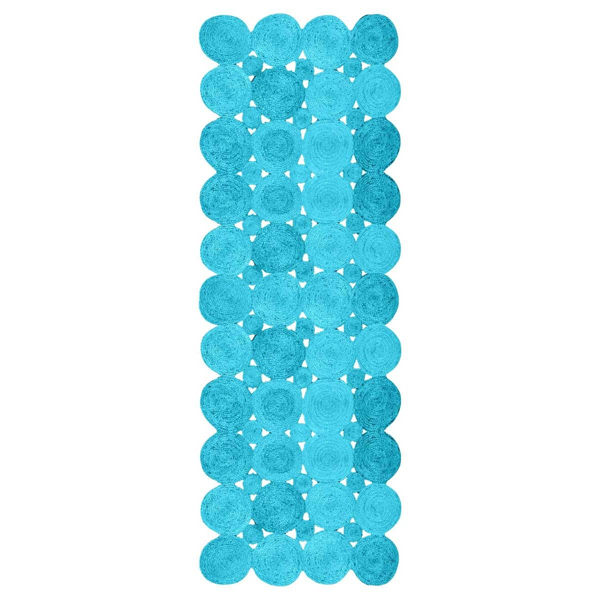 Hand Braided Beautiful Turquoise Blue Living Room Jute Area Rug - Indian Rug Store Hand Braided Beautiful Turquoise Blue Living Room Jute Area Rug - Indian Rug Store