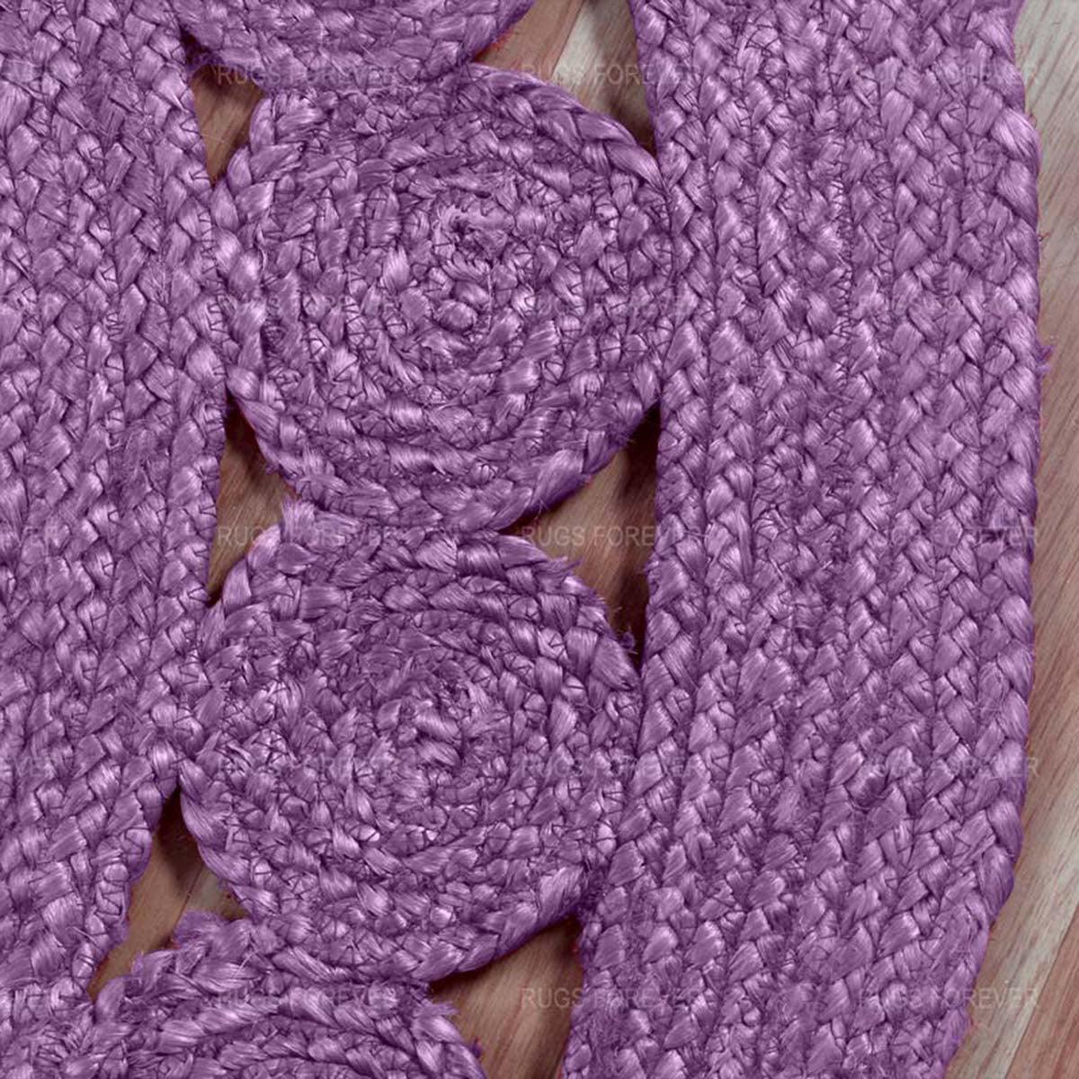 Traditional Interior Purple Hand Braided Round Area Rug - Indian Rug Store Traditional Interior Purple Hand Braided Round Area Rug - Indian Rug Store