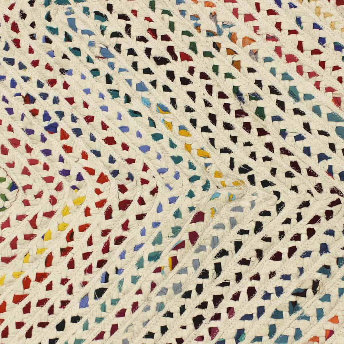 Multicolor Hand Braided Cotton Entry Way Round Area Rug - Indian Rug Store Multicolor Hand Braided Cotton Entry Way Round Area Rug - Indian Rug Store