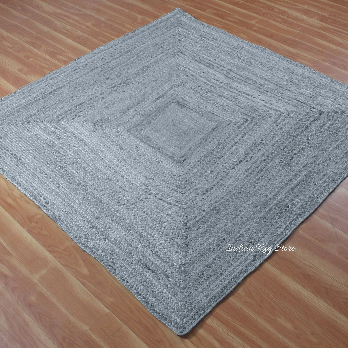 Classic Grey Hand Braided Outdoor Jute Area Rug - Indian Rug Store