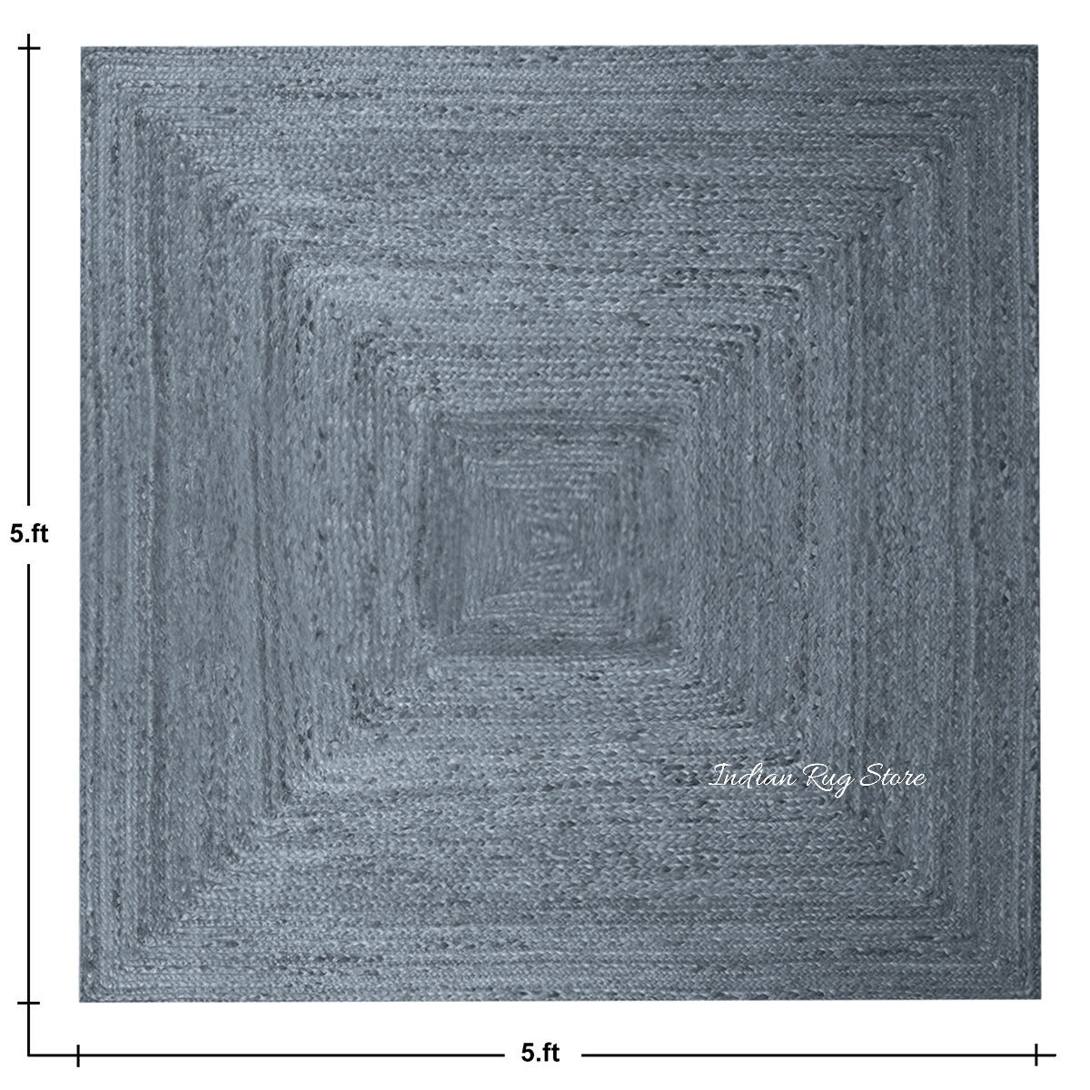 Classic Grey Hand Braided Outdoor Jute Area Rug - Indian Rug Store Classic Grey Hand Braided Outdoor Jute Area Rug - Indian Rug Store