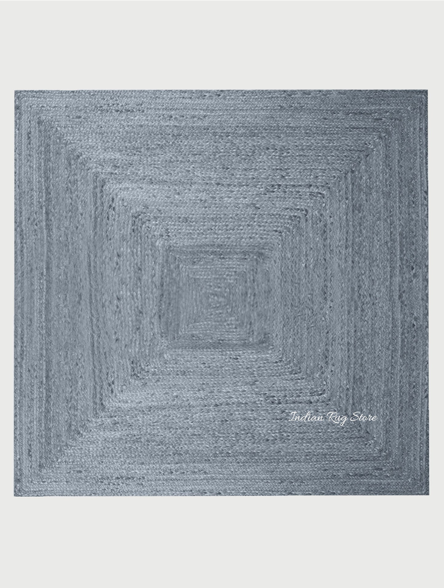 Classic Grey Hand Braided Outdoor Jute Area Rug - Indian Rug Store