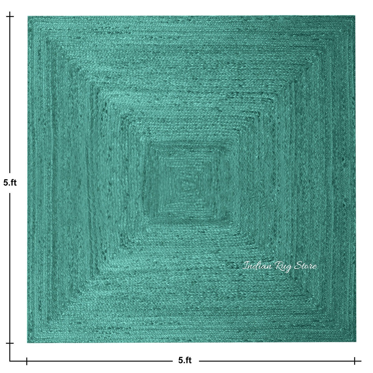 Classic Green Hand Braided Outdoor Jute Area Rug - Indian Rug Store Classic Green Hand Braided Outdoor Jute Area Rug - Indian Rug Store