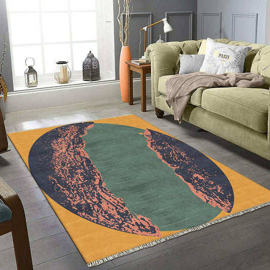 Tappeto da esterno in cotone multicolore lavabile fatto a mano RV-23 Tappeto da esterno in cotone multicolore lavabile fatto a mano RV-23