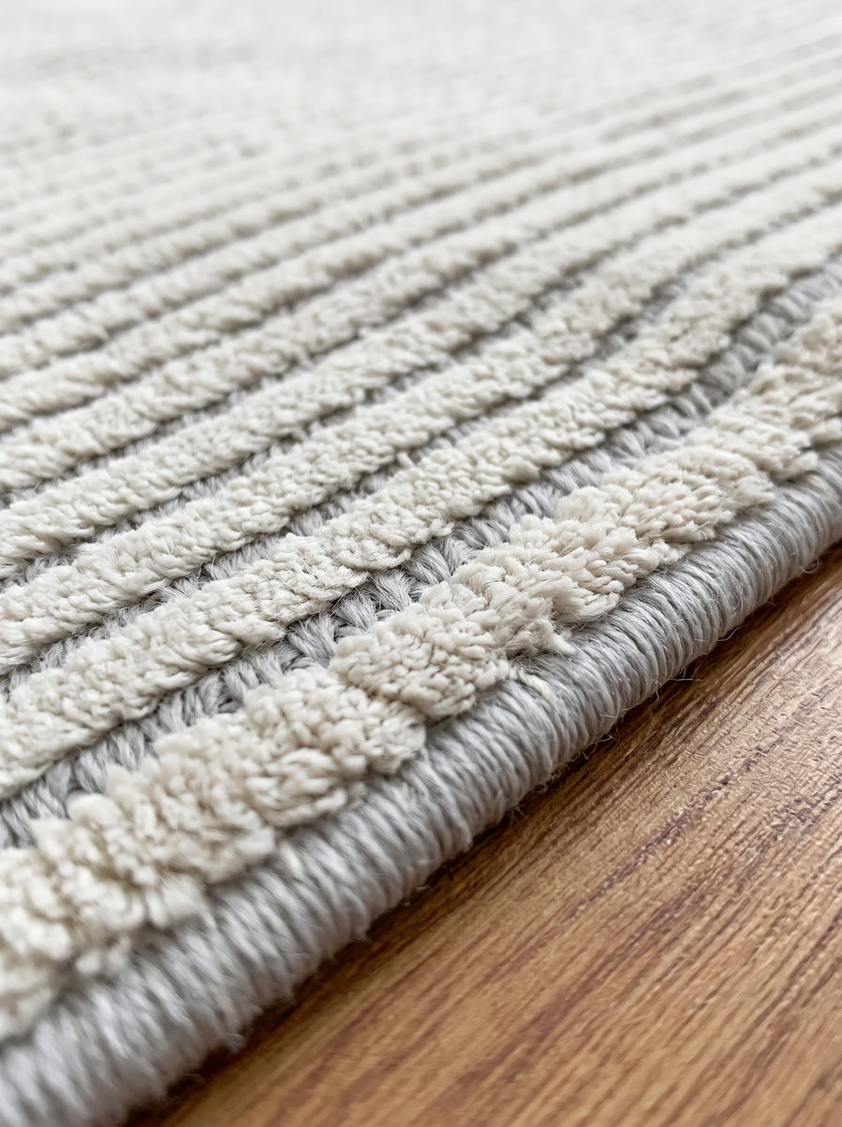 Handmade Corduroy Ribbed Stair Treads, Greige Silver Pile, Luxury Step Mats Handmade Corduroy Ribbed Stair Treads, Greige Silver Pile, Luxury Step Mats