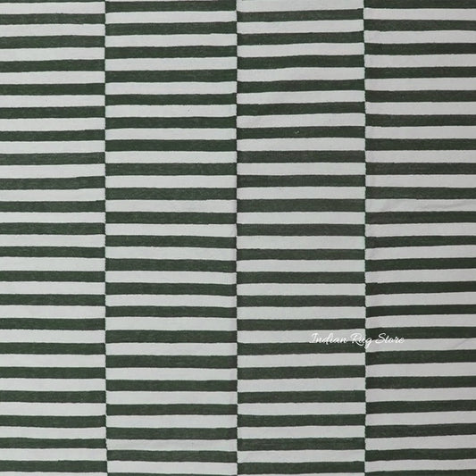 Beautiful Handmade Olive Stripped Area Rug Beautiful Handmade Olive Stripped Area Rug