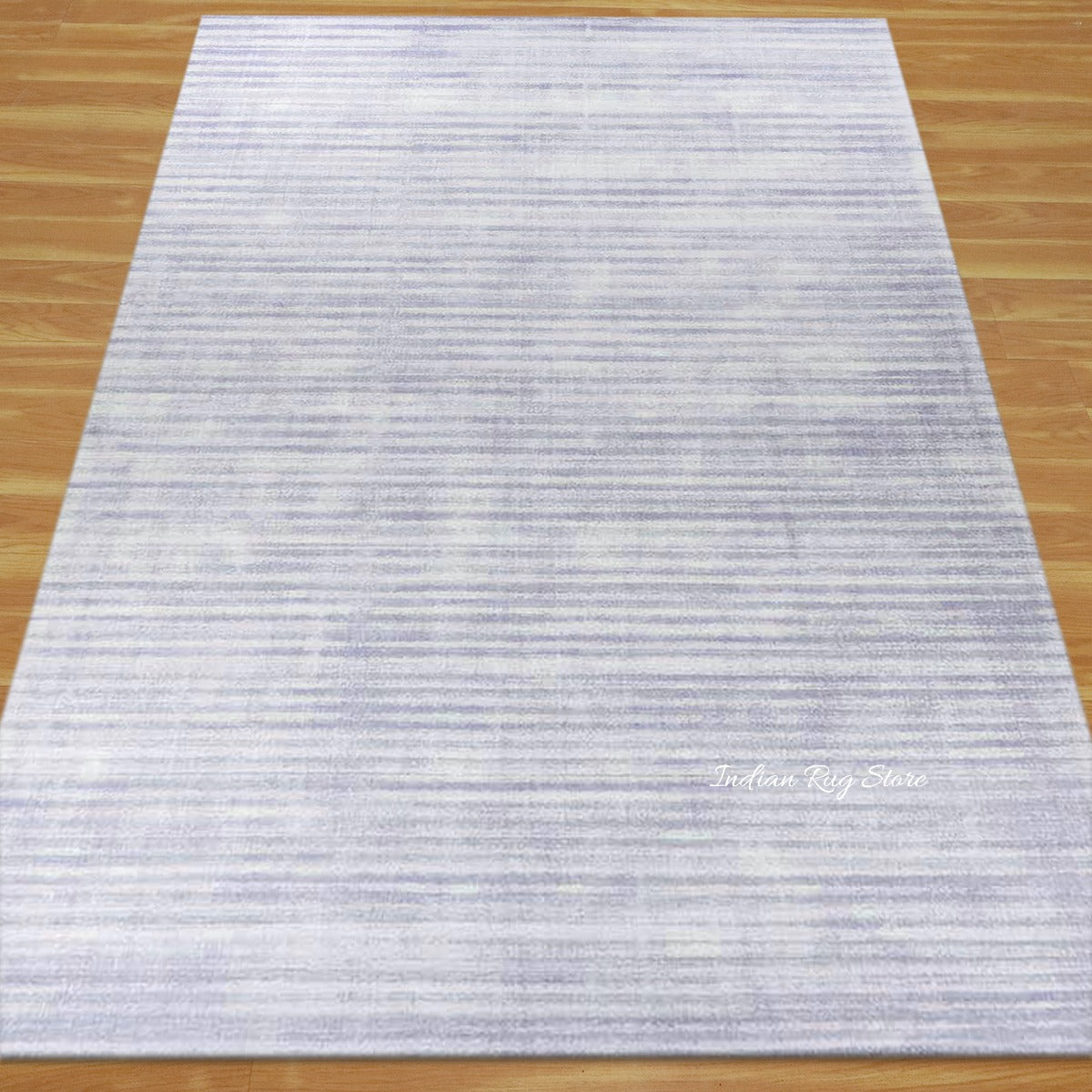 Handmade Blue and White Stripped Living Area Rug - Indian Rug Store Handmade Blue and White Stripped Living Area Rug - Indian Rug Store