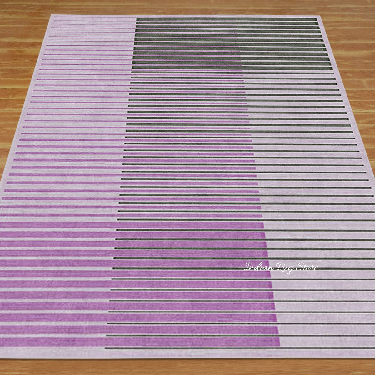 Handmade Pink and Gray Stripped Area Rug - Indian Rug Store Handmade Pink and Gray Stripped Area Rug - Indian Rug Store