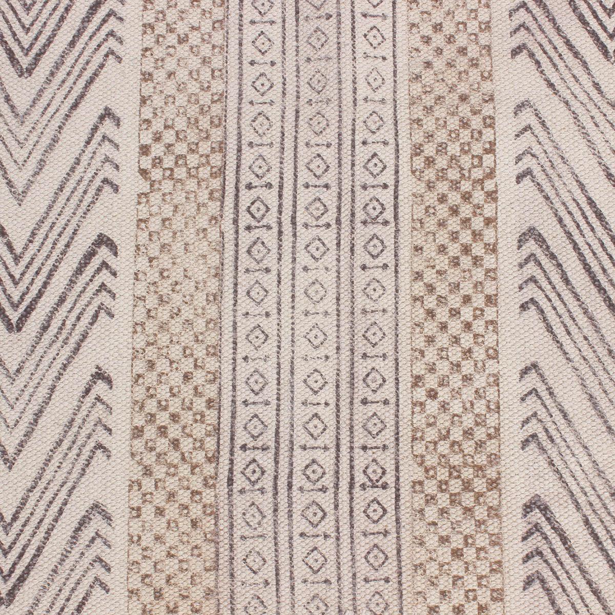 Brown Beige Hand Block Print Striped Bedroom Decor Cotton Dhuree - Indian Rug Store Brown Beige Hand Block Print Striped Bedroom Decor Cotton Dhuree - Indian Rug Store