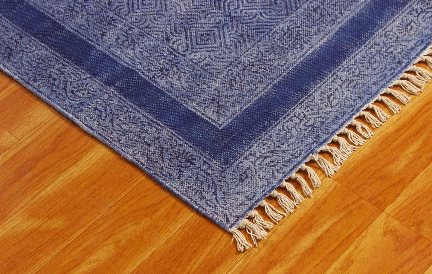 Oriantal Hand Block Blue Stylish Outdoor Cotton Rug - Indian Rug Store Oriantal Hand Block Blue Stylish Outdoor Cotton Rug - Indian Rug Store