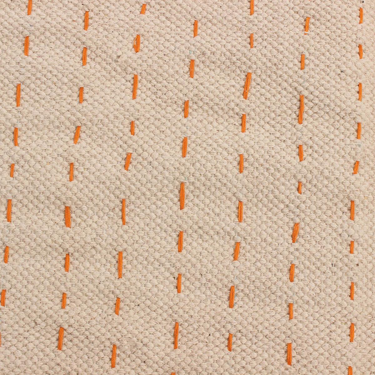 Kantha work Geometric Beige Orange Farmhouse Cotton Rug - Indian Rug Store Kantha work Geometric Beige Orange Farmhouse Cotton Rug - Indian Rug Store